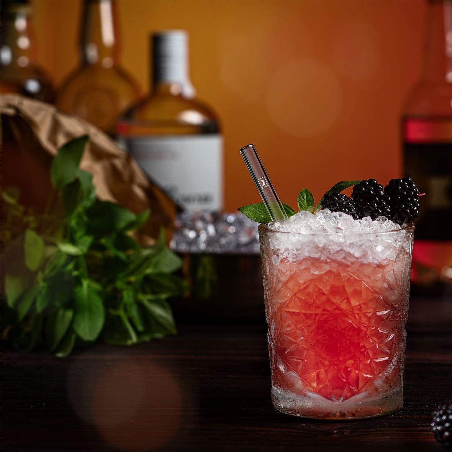 20x 15cm (Gerade) Glasstrohhalme Party Set