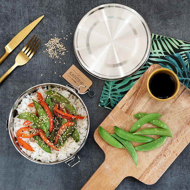 Lunchbox „Tiffin“ – auslaufsichere Edelstahl-Frischhaltedose, 1.200 ml