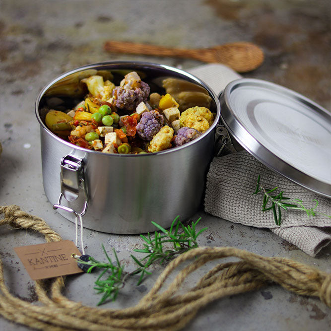 Lunchbox „Tiffin“ – auslaufsichere Edelstahl-Frischhaltedose, 1.200 ml