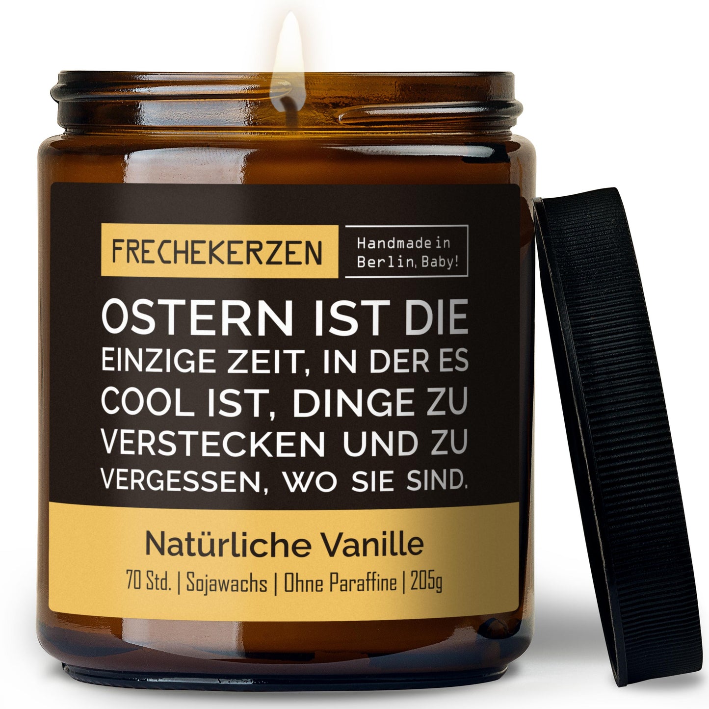 Lustige Duftkerze mit Oster Spruch im Glas als Geschenkidee-mysoy