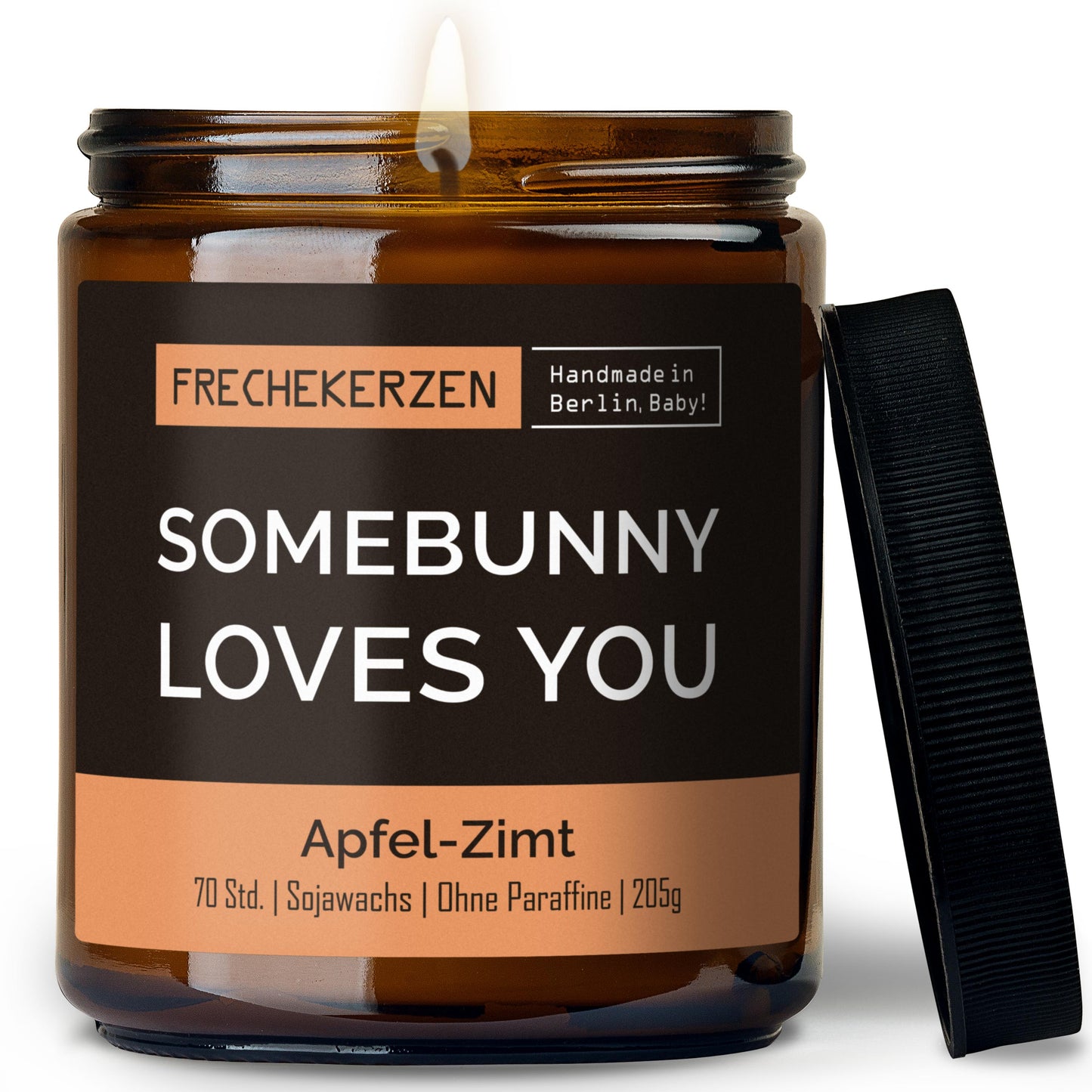 FRECHEKERZEN Duftkerze im Glas mit Spruch somebunny loves you-mysoy