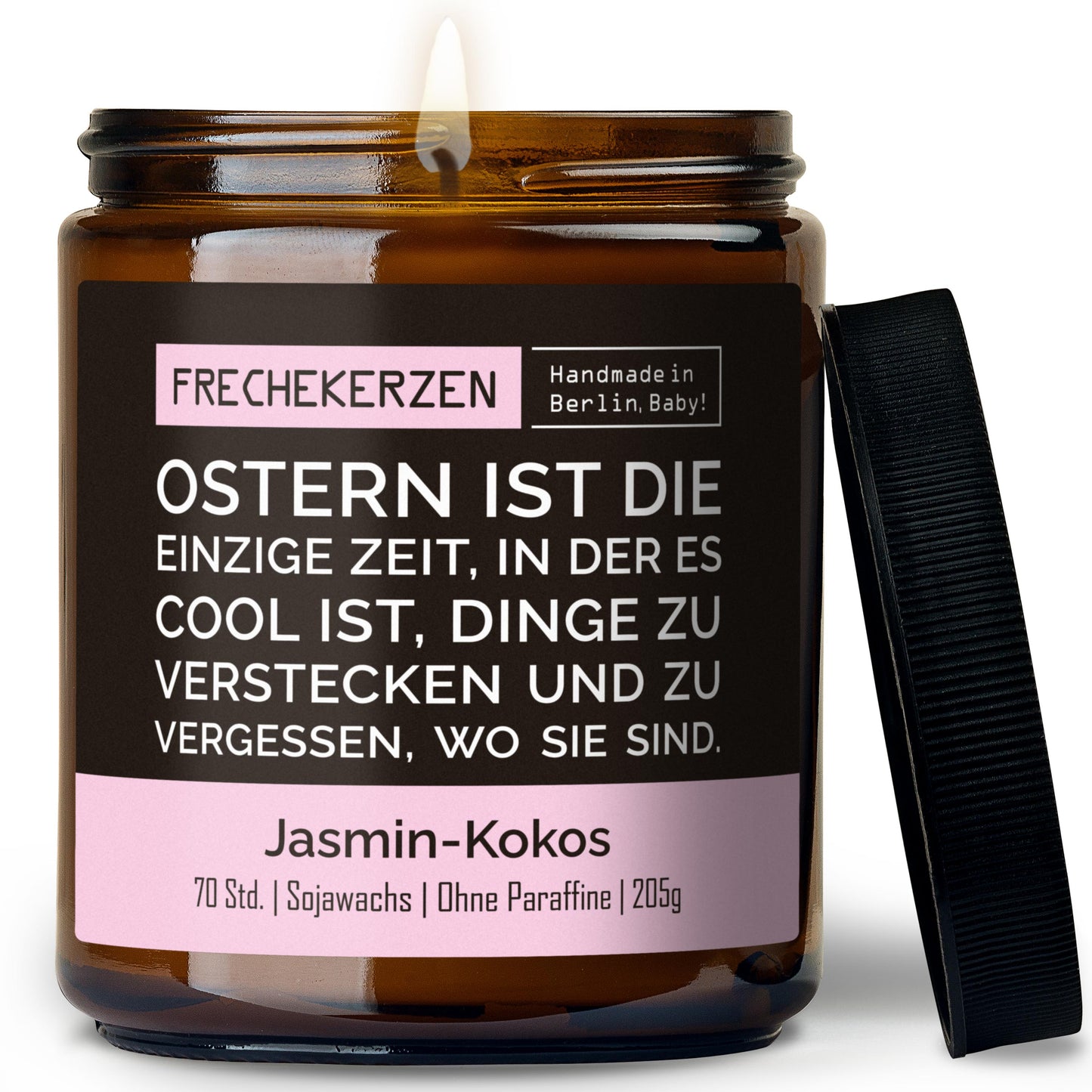 Lustige Duftkerze mit Oster Spruch im Glas als Geschenkidee-mysoy