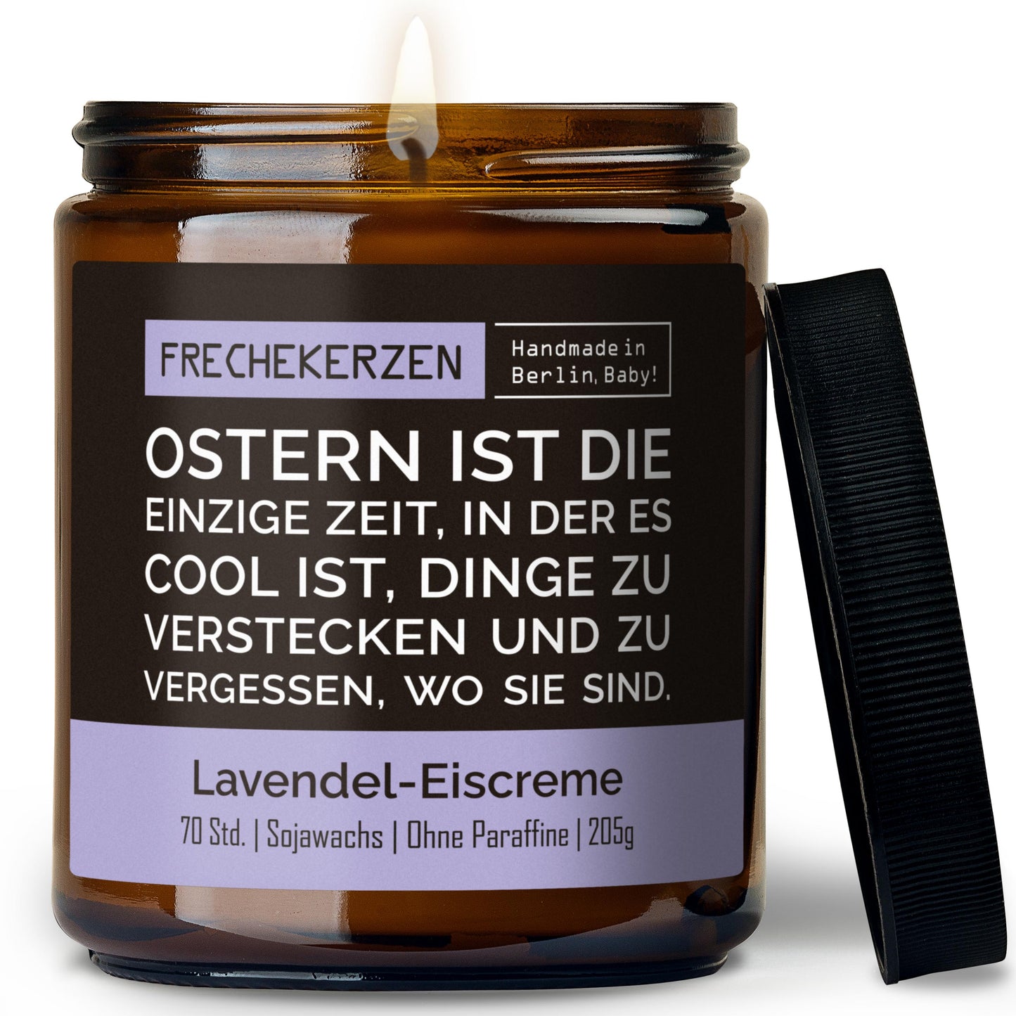 Lustige Duftkerze mit Oster Spruch im Glas als Geschenkidee-mysoy