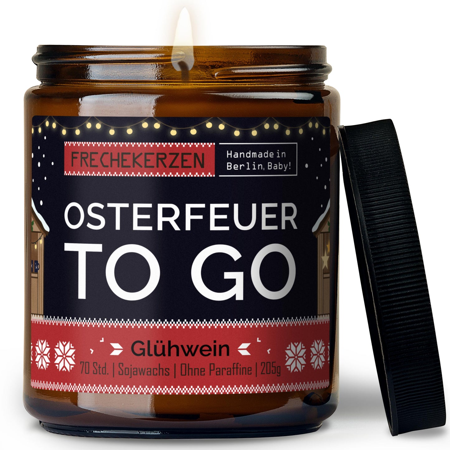 Kerze mit Spruch Osterfeuer to go original frechekerzen im Glas-mysoy
