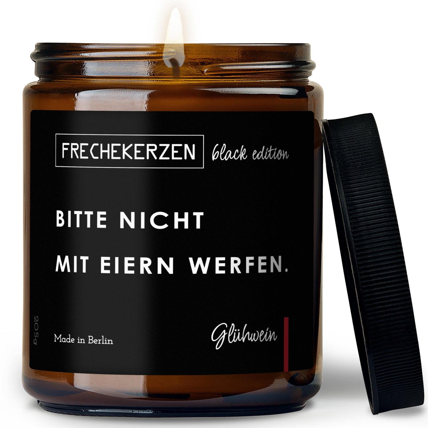 FRECHEKERZEN Black Edition Duftkerze im Glas mit frechem Spruch-mysoy