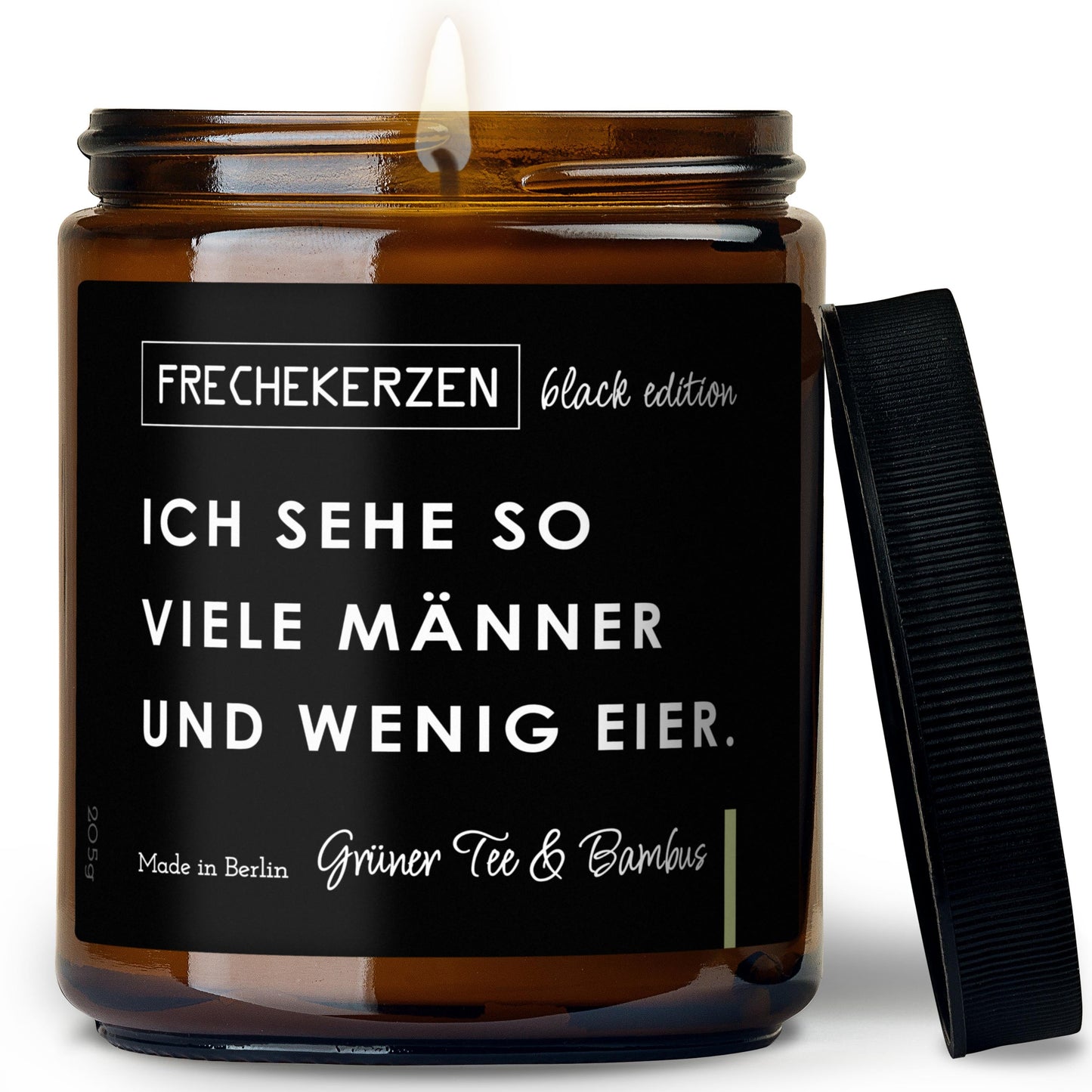 Freche Kerze mit Spruch im Glas aus der Black Edition-mysoy