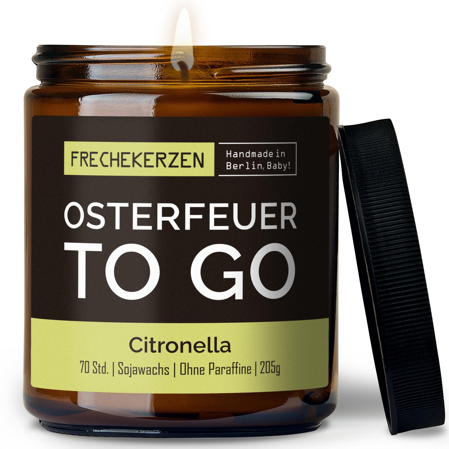 Kerze mit Spruch Osterfeuer to go original frechekerzen im Glas-mysoy