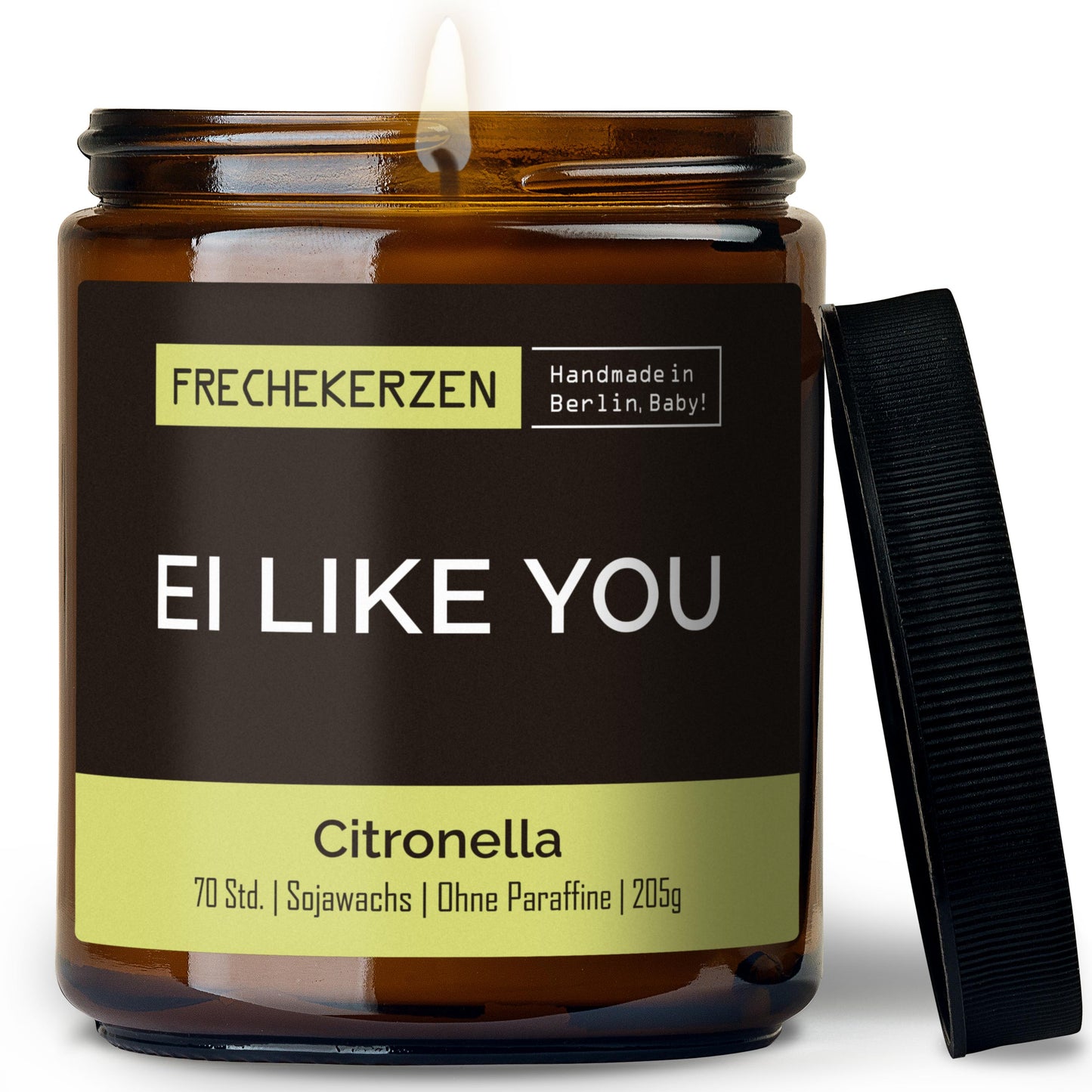 Duftkerze im Glas mit frechem Spruch ei like you-mysoy