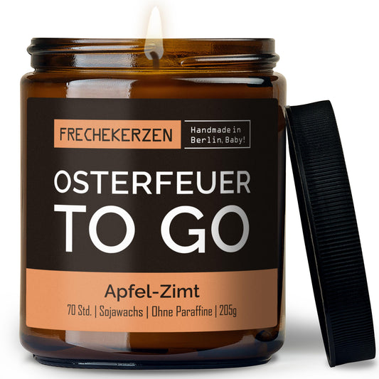 Kerze mit Spruch Osterfeuer to go original frechekerzen im Glas-mysoy