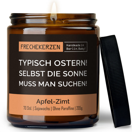 Lustige Duftkerze im Glas typisch Ostern mit frechem Spruch-mysoy