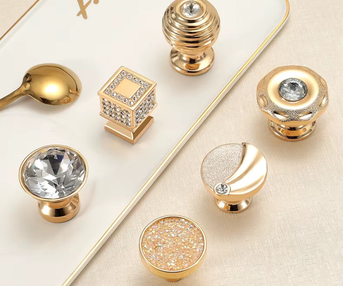 Möbelgriff Goldfarben Nordischer Stil Zinklegierung für Möbel