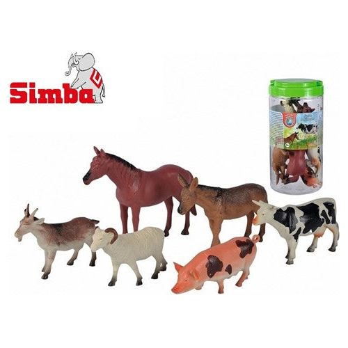 Nature World Bauernhof Tiere 6 Figuren im Fass 11-18 cm ab 3 Jahren