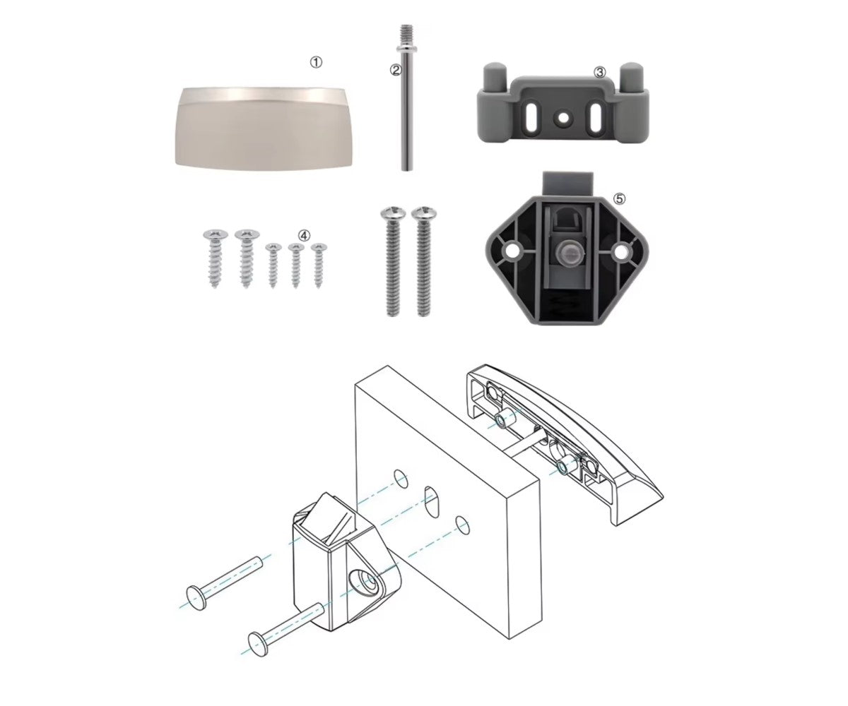 Möbelschloss Wohnmobil Caravan Boot Push Lock 14 bis 17 Millimete