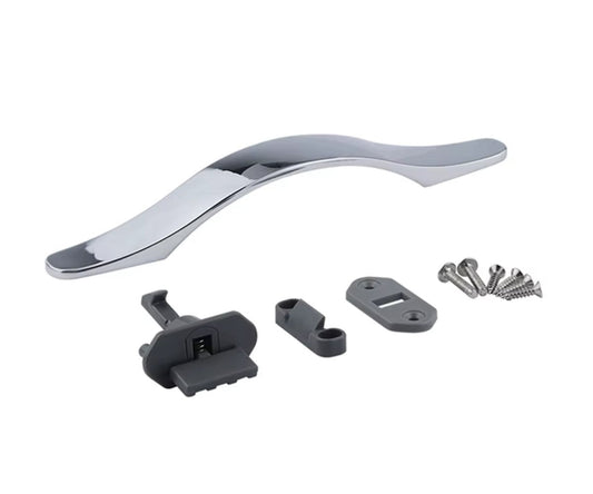 Möbelschloss zum Drücken für Camper Wohnmobil und Boote Chrom