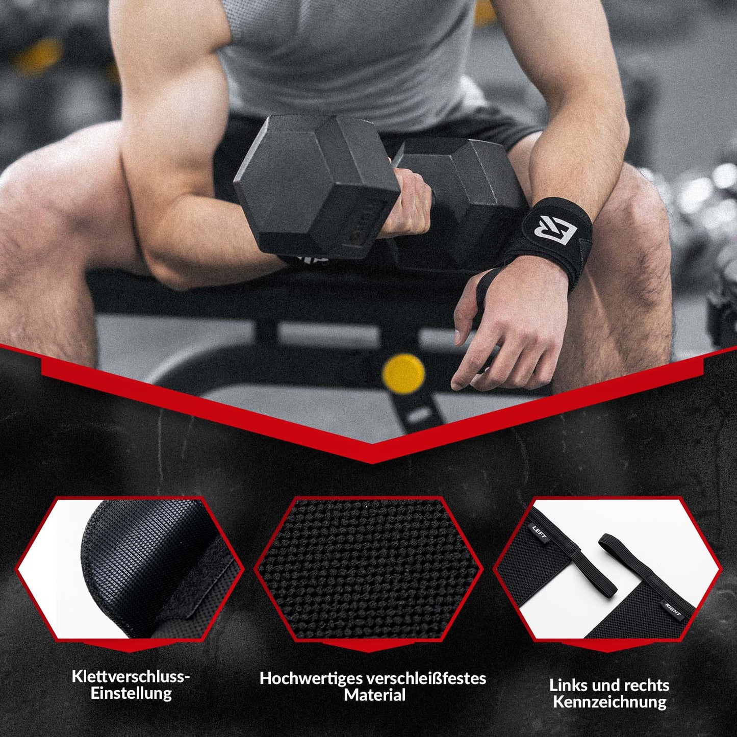 Elastische Handgelenkbandage für sicheren Halt beim Training