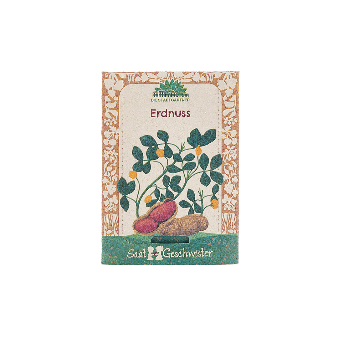 Samenfestes Erdnuss Saatgut für Garten und Balkon nachhaltige Verpackung-Die Stadtgärtner
