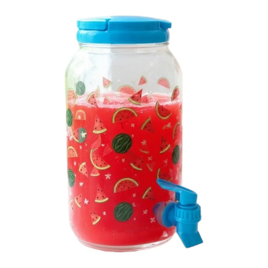 Saftspender Getränkespender mit Zapfhahn 3,75 Liter Kunststoff Wasserspender Melone - Yabubest - Home & More