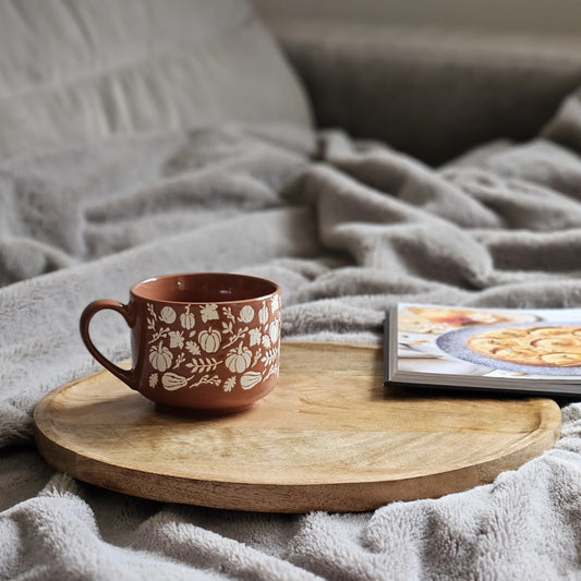 Dekorativer Holzteller aus massivem Mangoholz Ø 38 cm