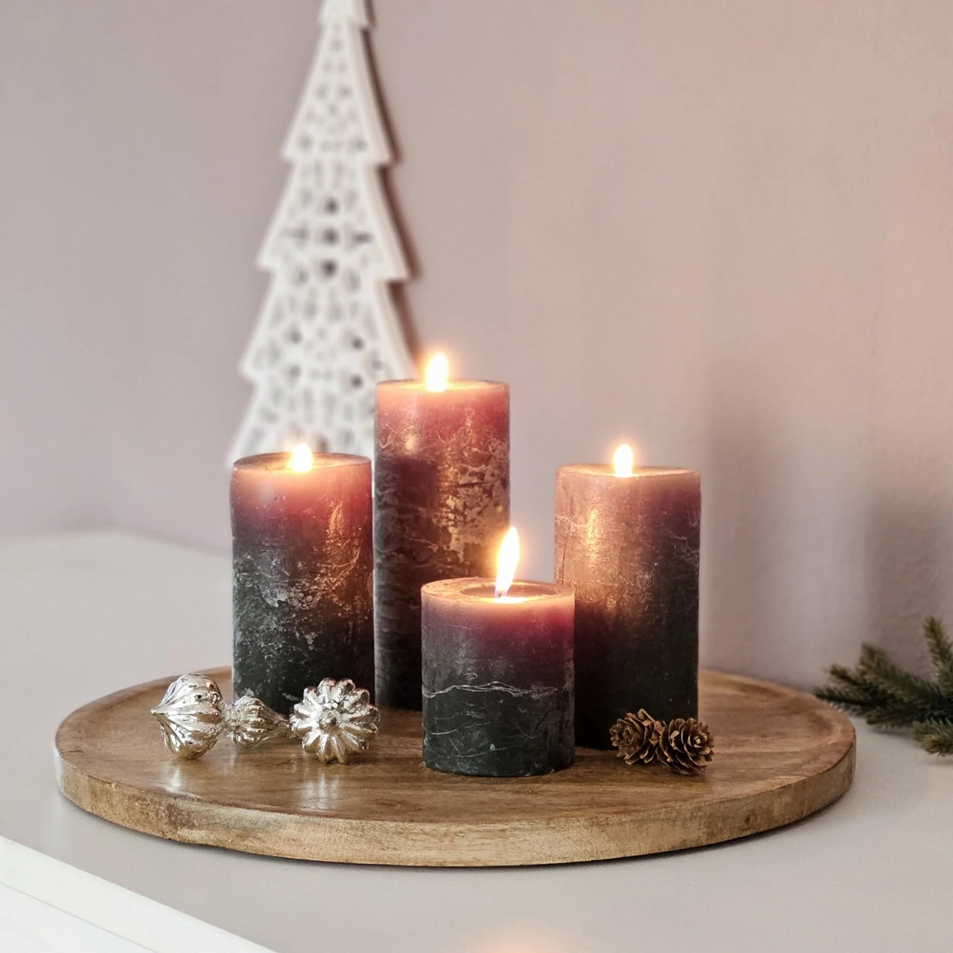 Dekorativer Holzteller aus massivem Mangoholz Ø 38 cm