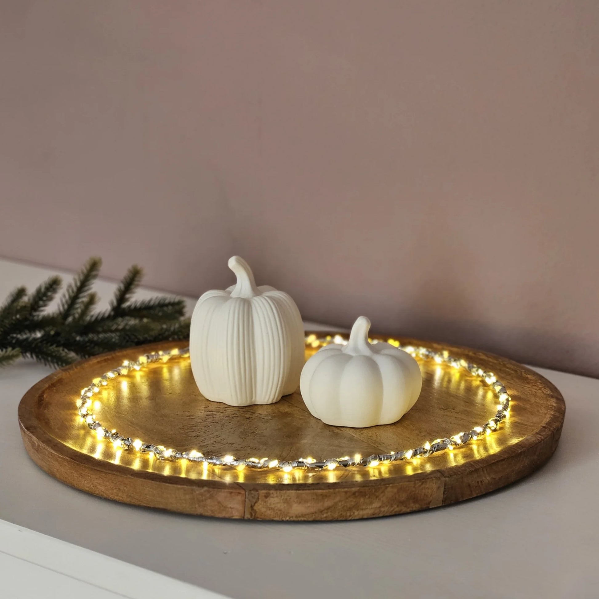 Dekorativer Holzteller aus massivem Mangoholz Ø 38 cm