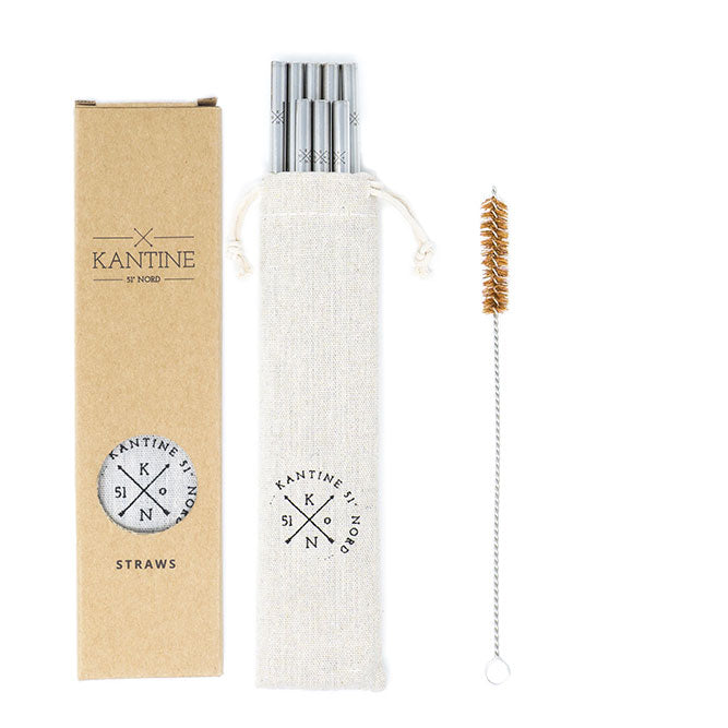 Wiederverwendbare Edelstahl Strohhalme extrabreit 8 Stück