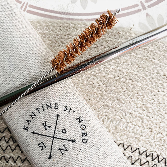 Wiederverwendbare Edelstahl Strohhalme extrabreit 8 Stück