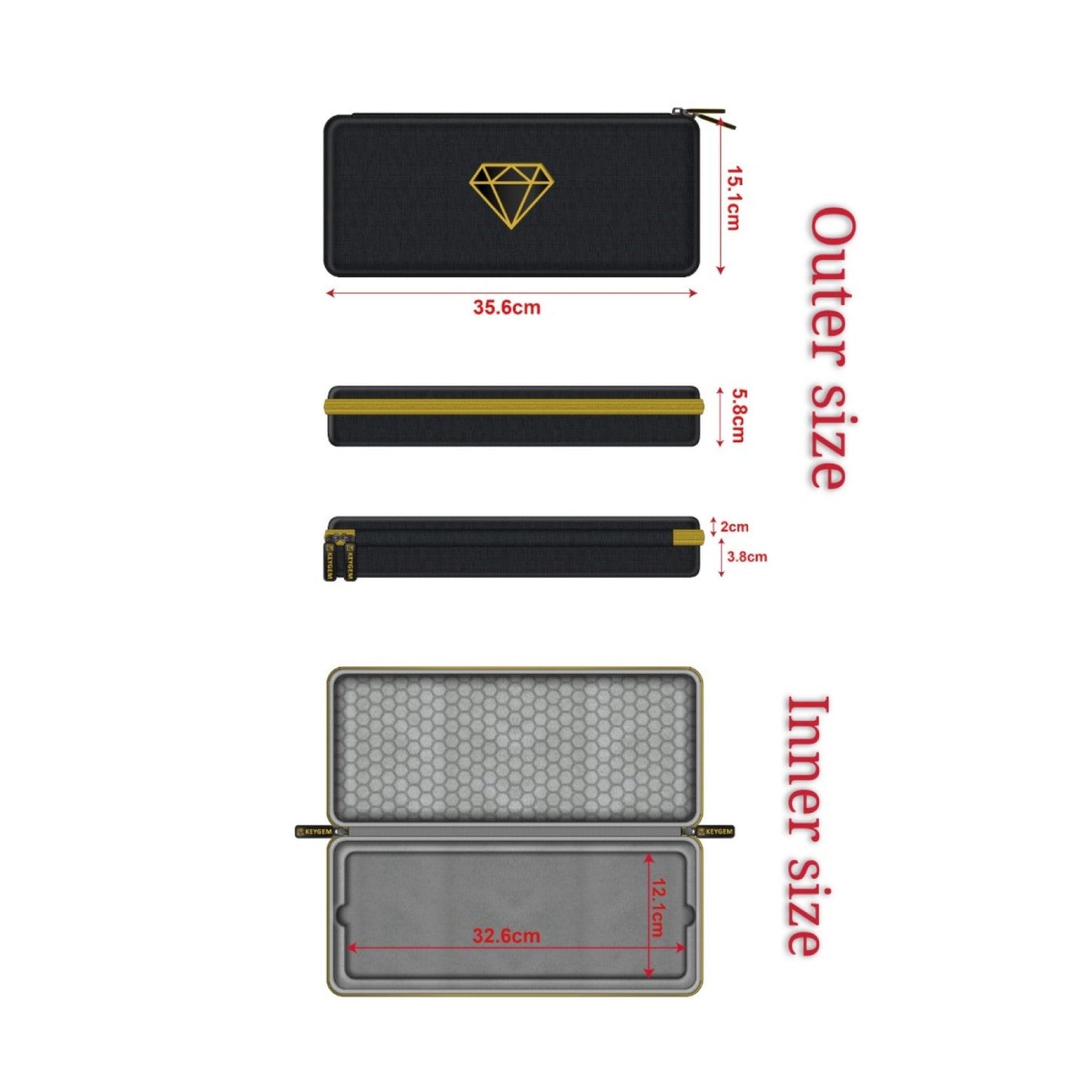 Praktisches Keyboard Transportcase für 60 und 65 Prozent Keyboards