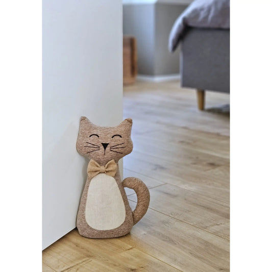Türstopper Katze Molly Türhalter Sandfüllung Stofftier Deko Katze 30 cm - Yabubest - Home & More