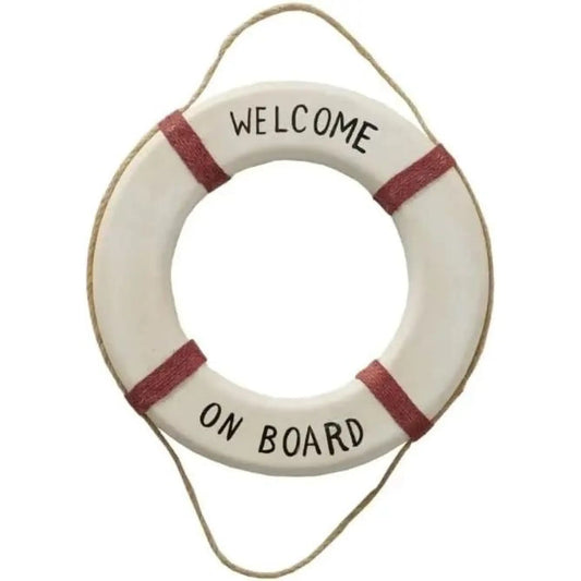 Wandbild Rettungsring Maritim rot 20 cm Holz Wanddeko Jute Deko Kü - Yabubest - Home & More