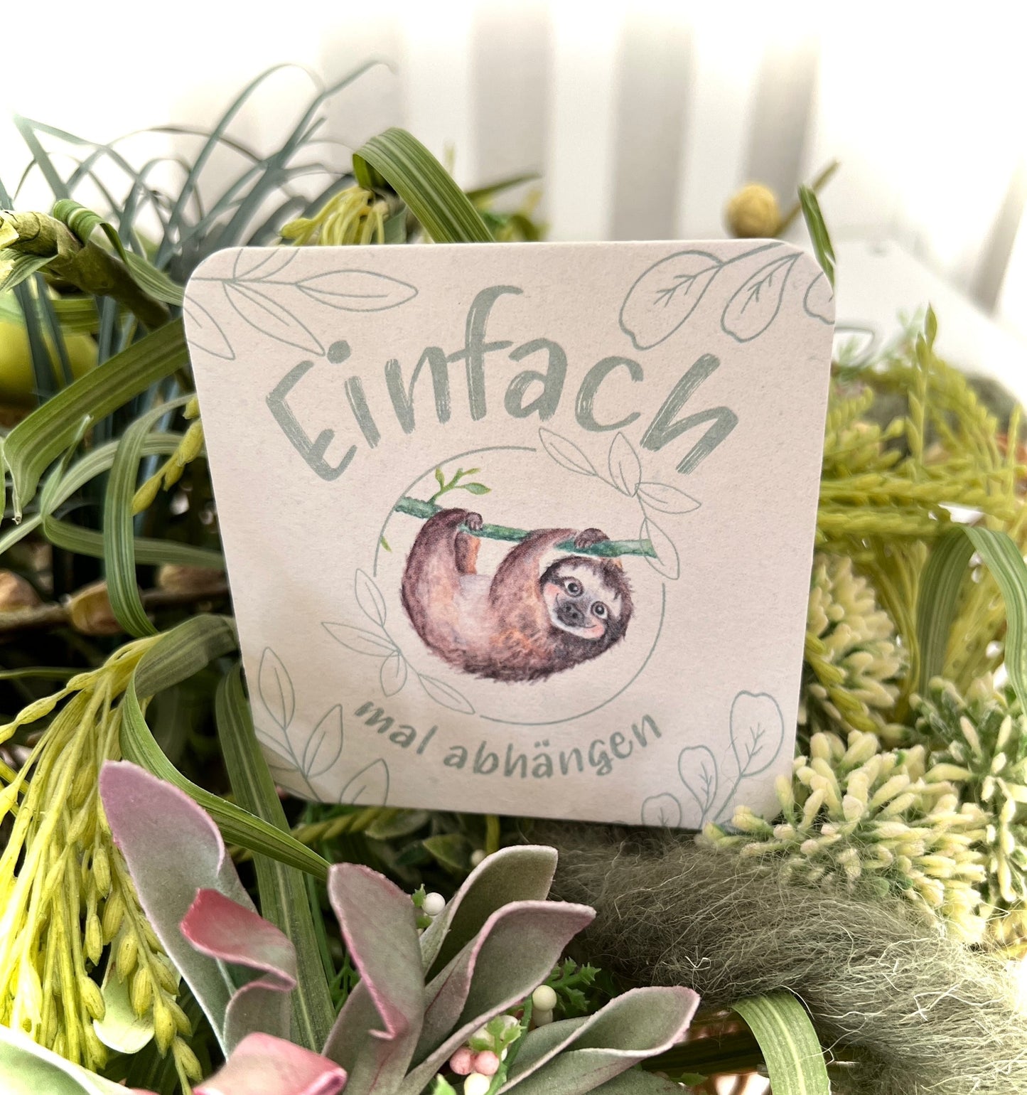 50 Bierdeckel Faultier Einfach mal abhängen Naturmotiv