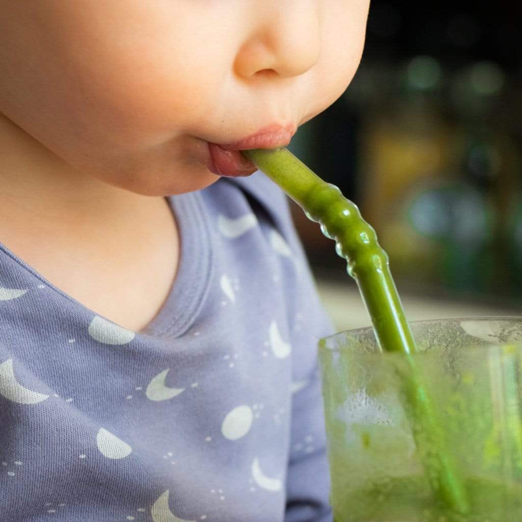 4 x 20cm Glasstrohhalme mit Knick im Ziehharmonika-Stil